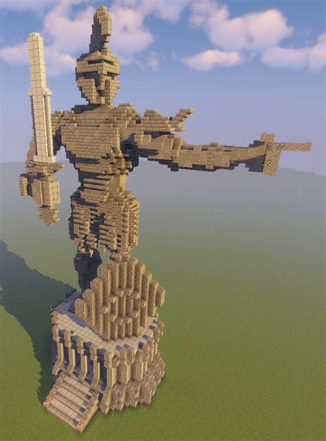 Du wollte. . Minecraft warrior statue